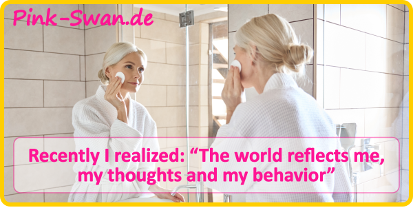 D9904, Gratis Download Werbe-Fotos & Bilder - Recently I realized: “The world reflects me, my thoughts and my behavior” - 1200x610 px, PNG File, Sprache: English